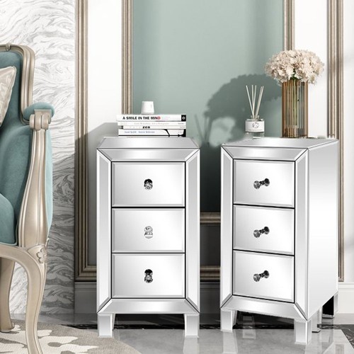 Set nightstand mirrored - set, of