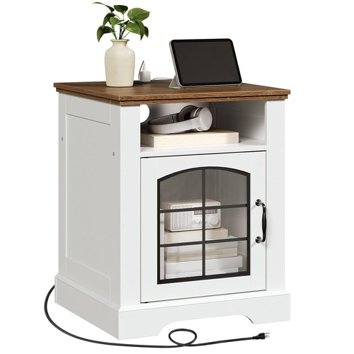 Farmhouse style end tables set - style,